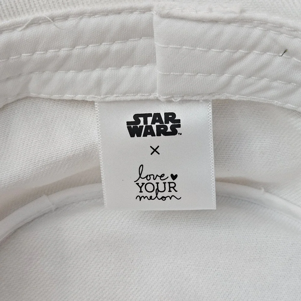 Star Wars‎ Grogu Love Your Melon Bucket Hat Kids 56cm White Embroidered Cotton